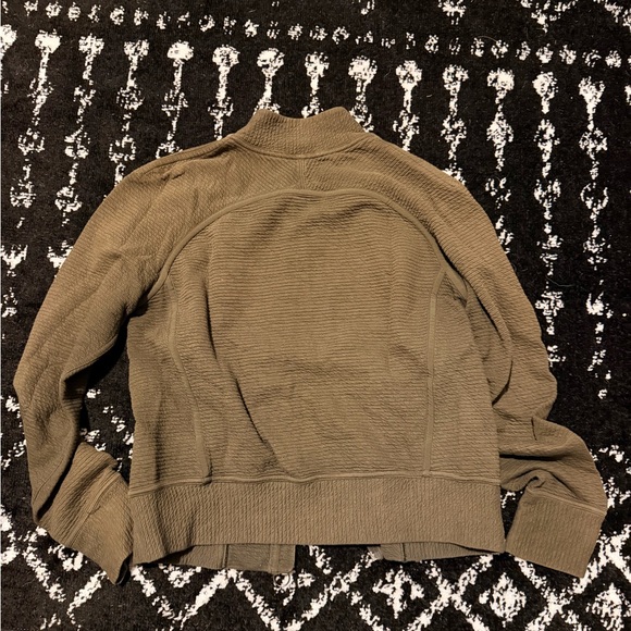 Brown zip up sweatshirt Women's Jacket - Picture 2 of 2